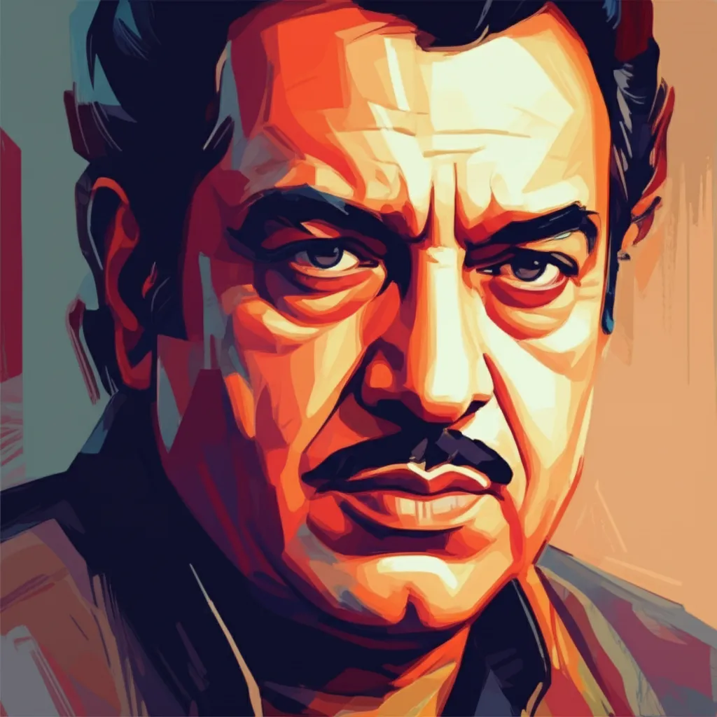 Artistic portrait of Amrish Puri