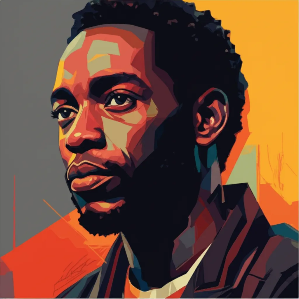 Artistic portrait of Hubert Koundé
