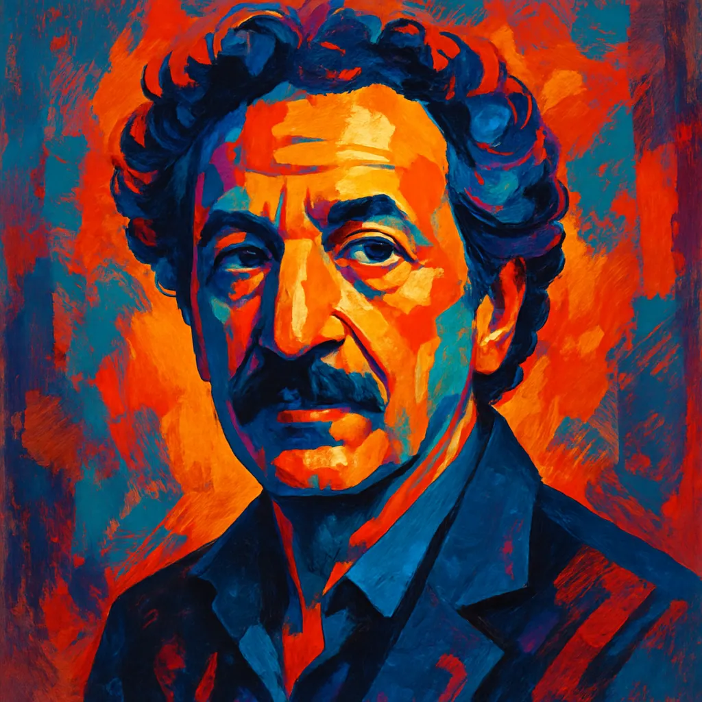 Artistic portrait of Mohamed Fellag