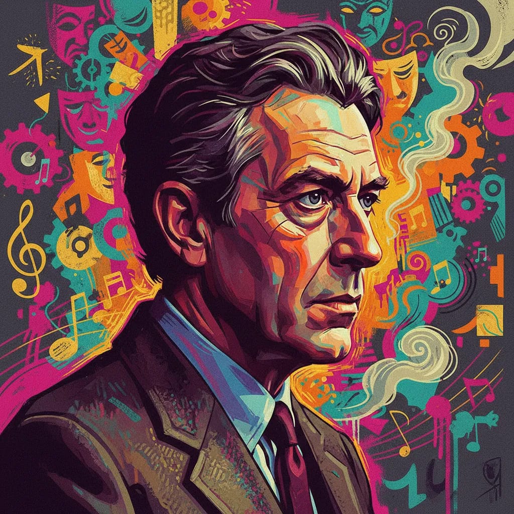 Artistic portrait of Jack MacGowran