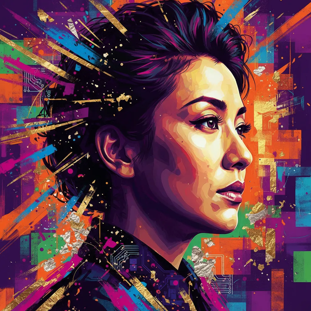 Artistic portrait of Mitsuko Baishô