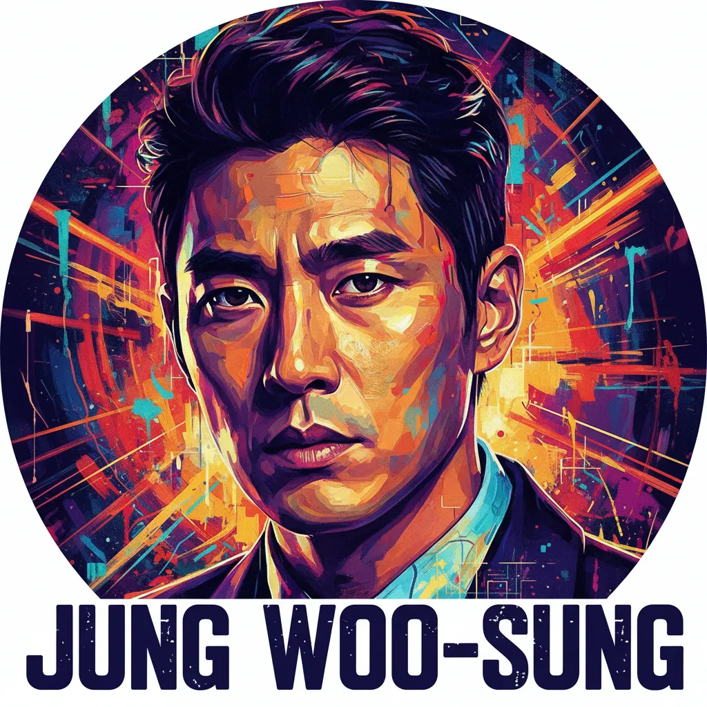 Artistic portrait of Jung Woo-sung