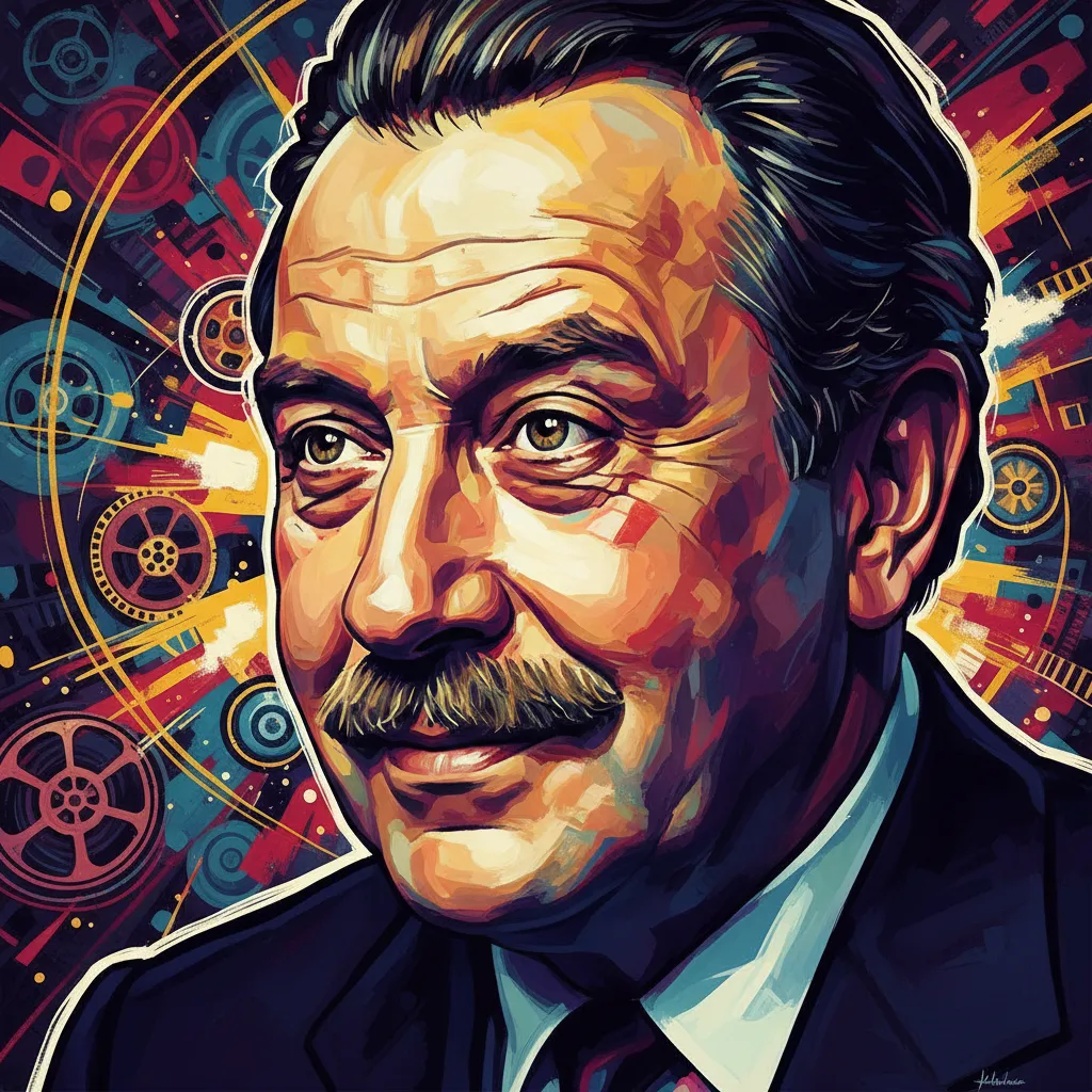 Artistic portrait of Peter Ustinov