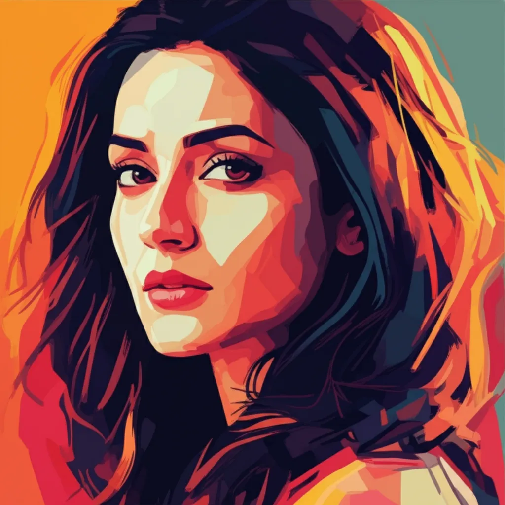 Artistic portrait of Nimrat Kaur