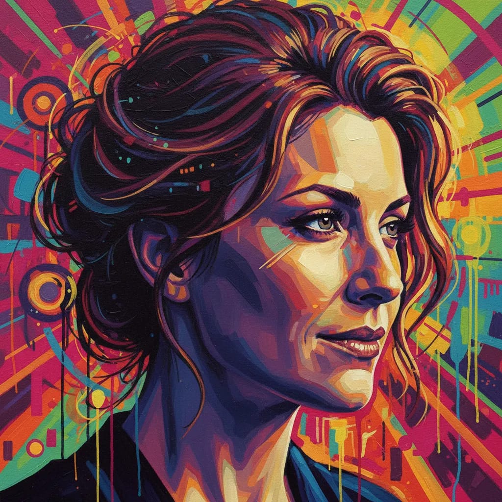 Artistic portrait of Amy Brenneman