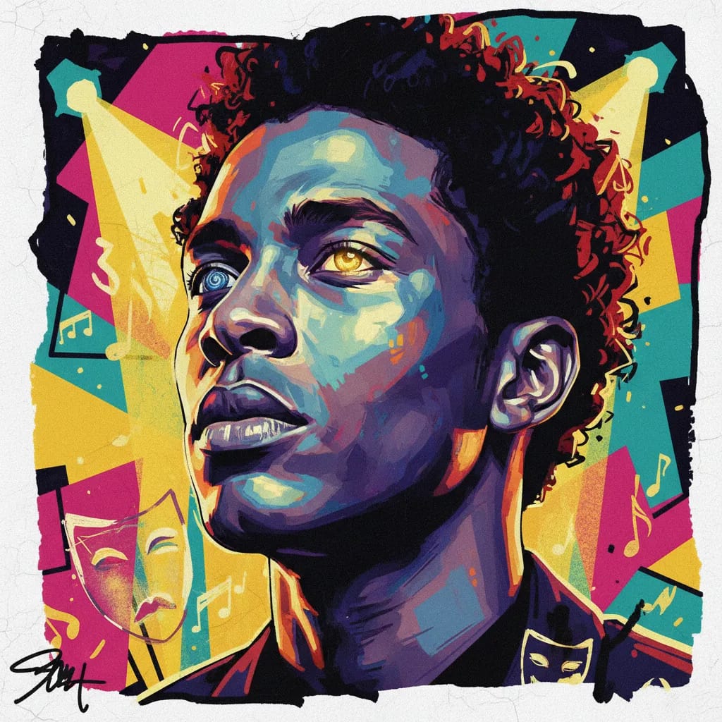 Artistic portrait of Dante Crichlow