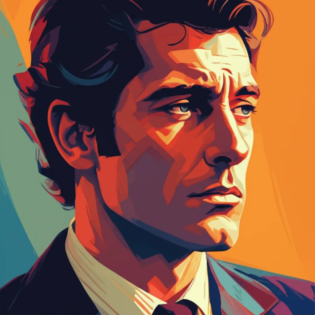 Artistic portrait of Jean Sorel
