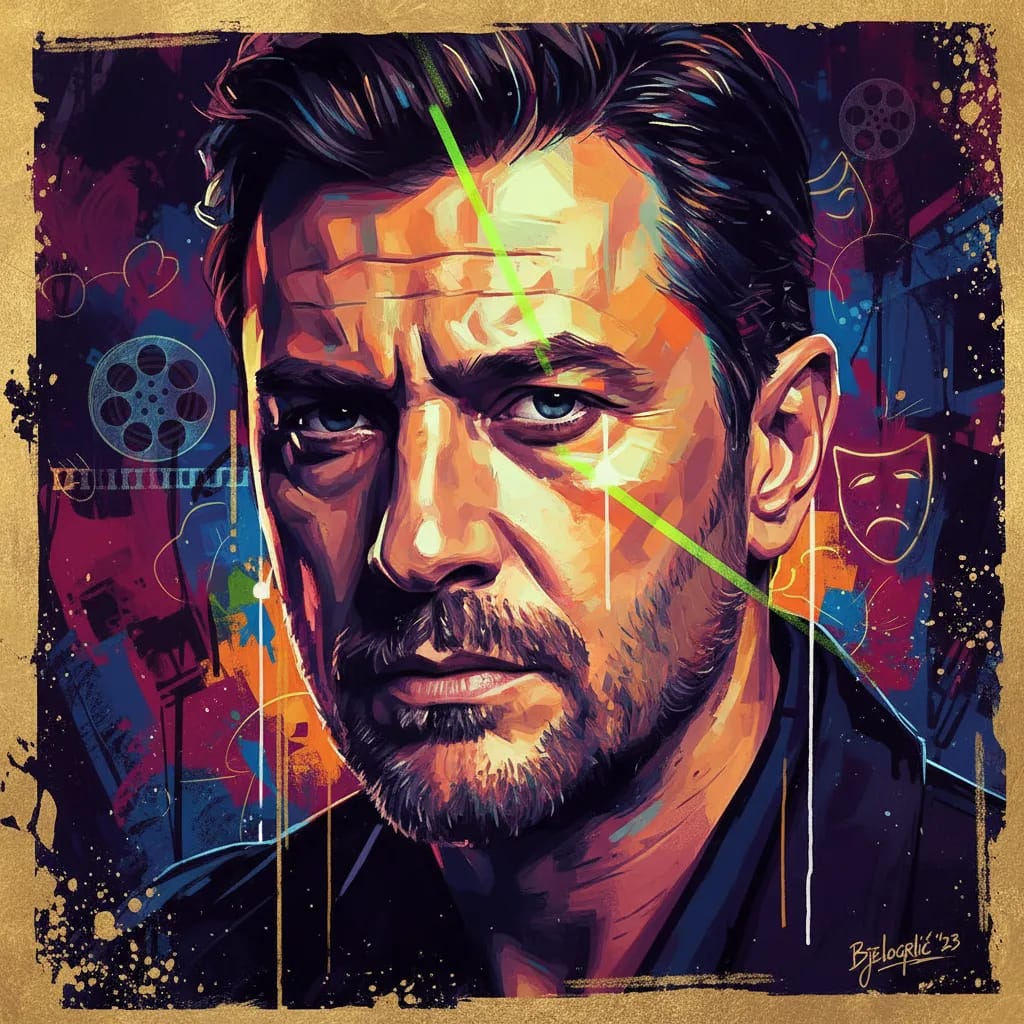 Artistic portrait of Dragan Bjelogrlic