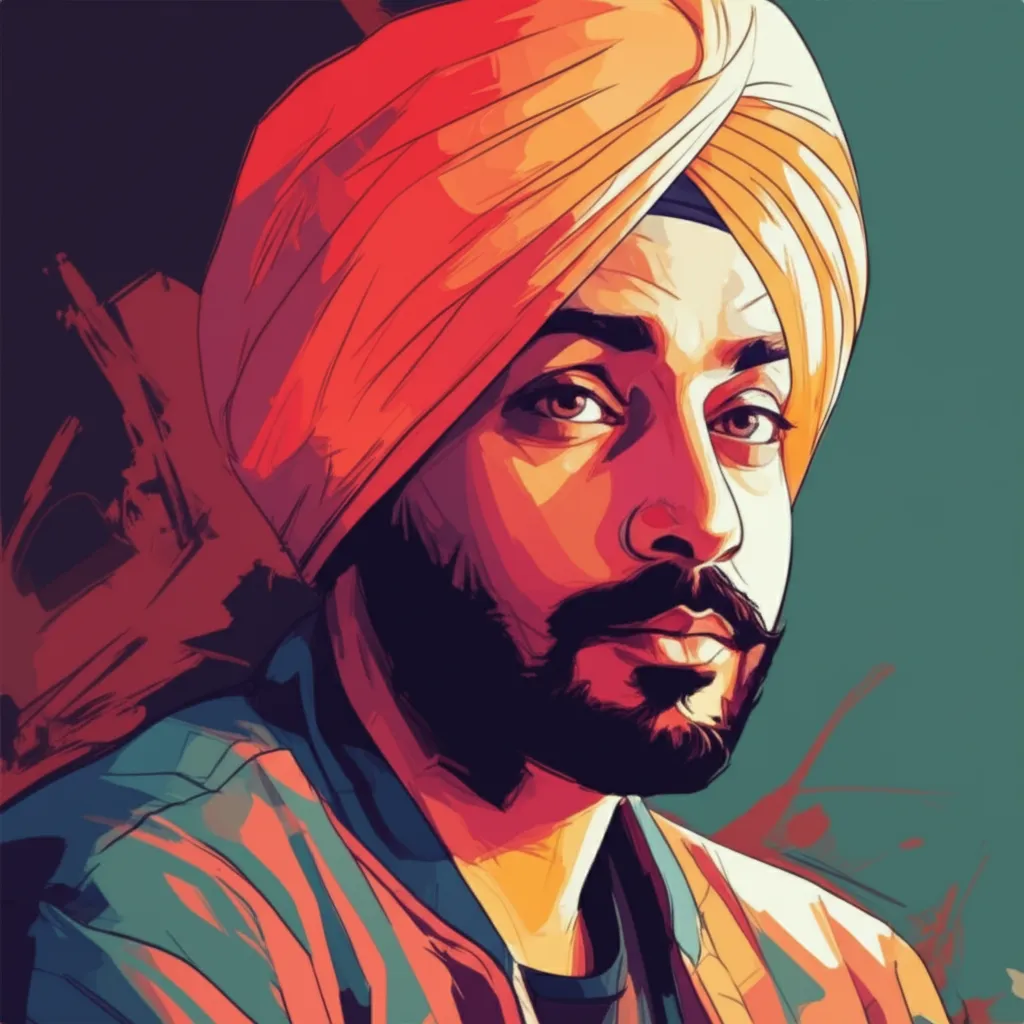 Artistic portrait of Diljit Dosanjh
