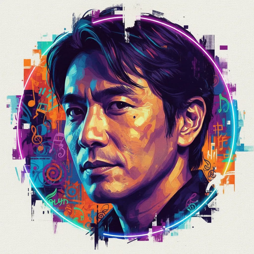 Artistic portrait of Masaharu Fukuyama