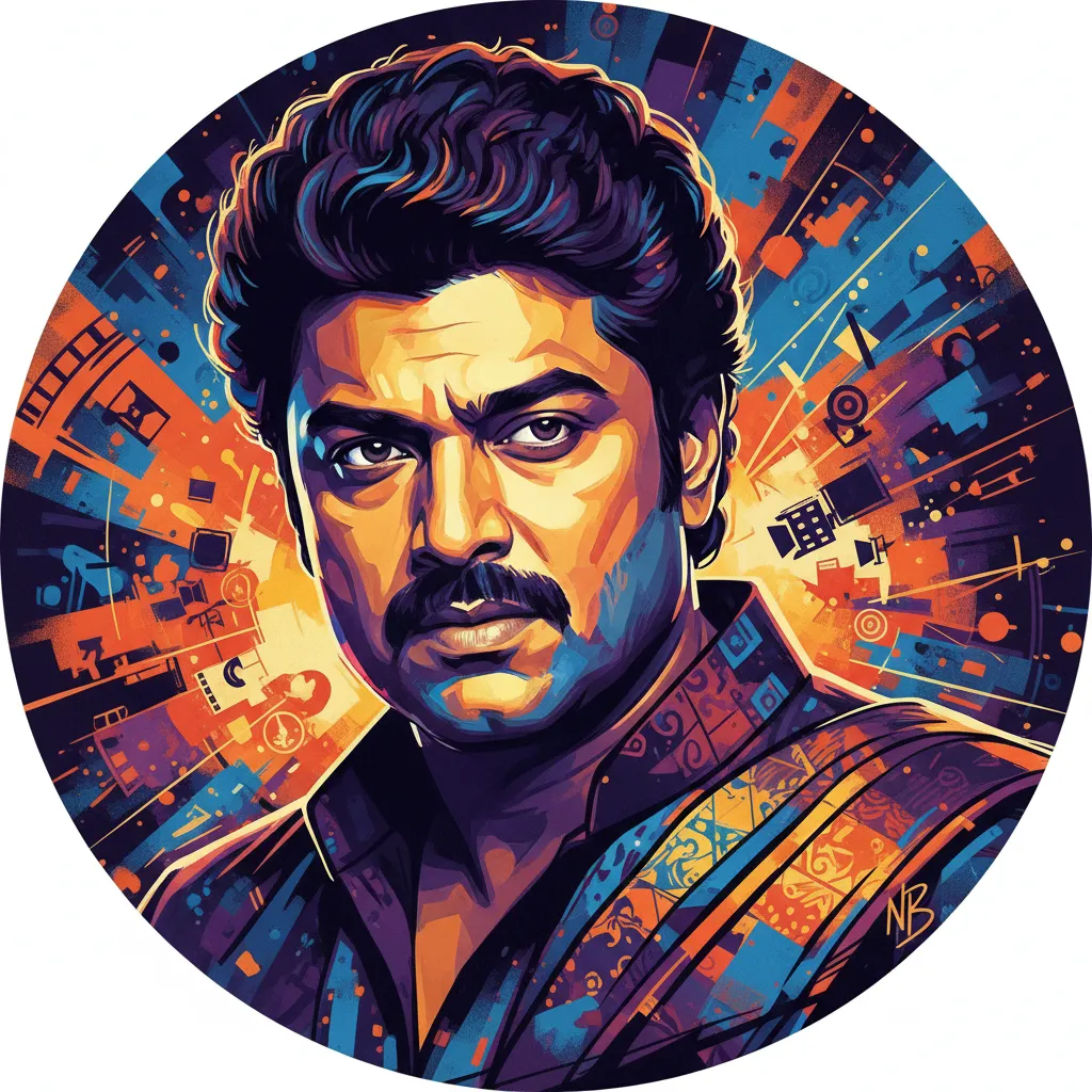 Artistic portrait of Nandamuri Balakrishna