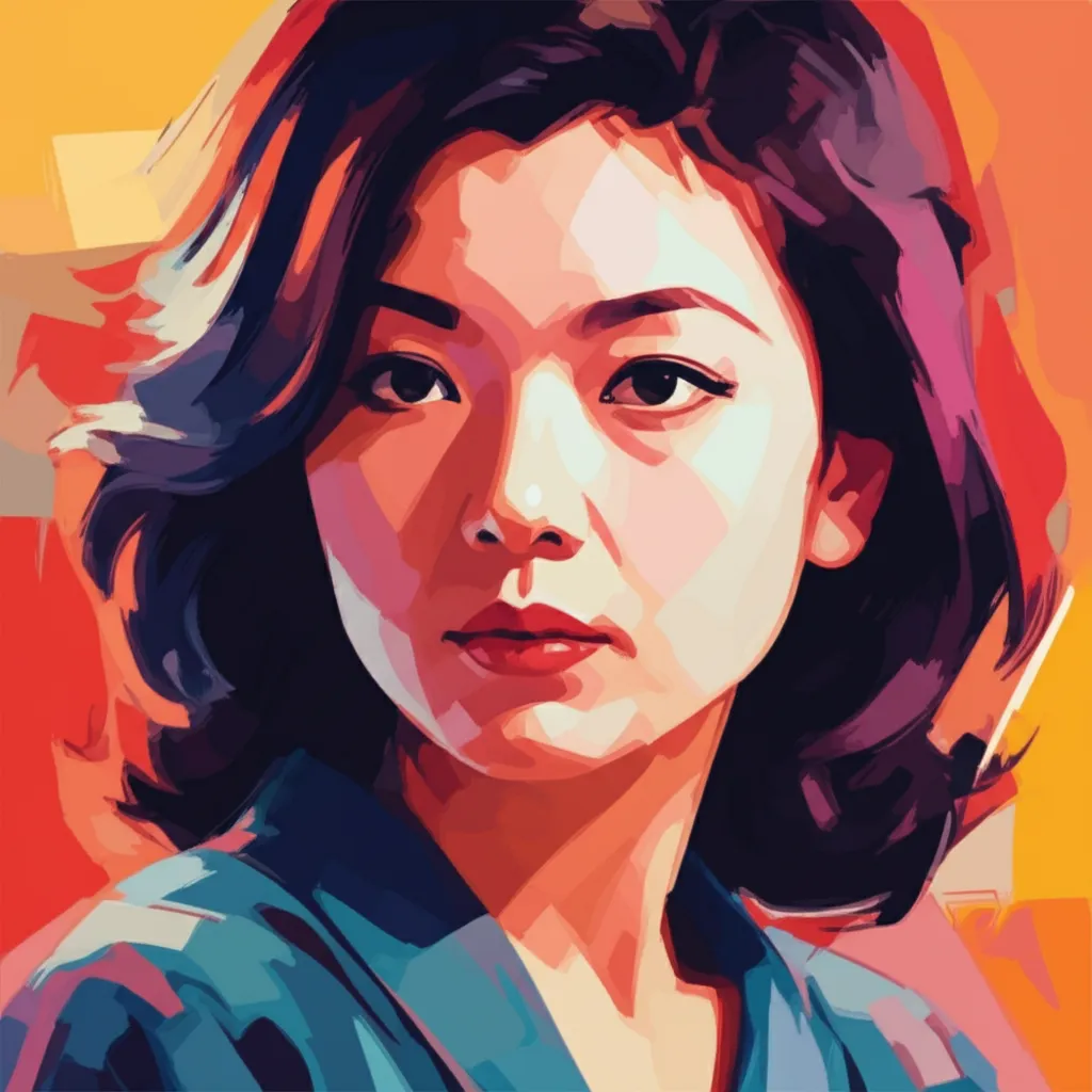 Artistic portrait of Keiko Tsushima
