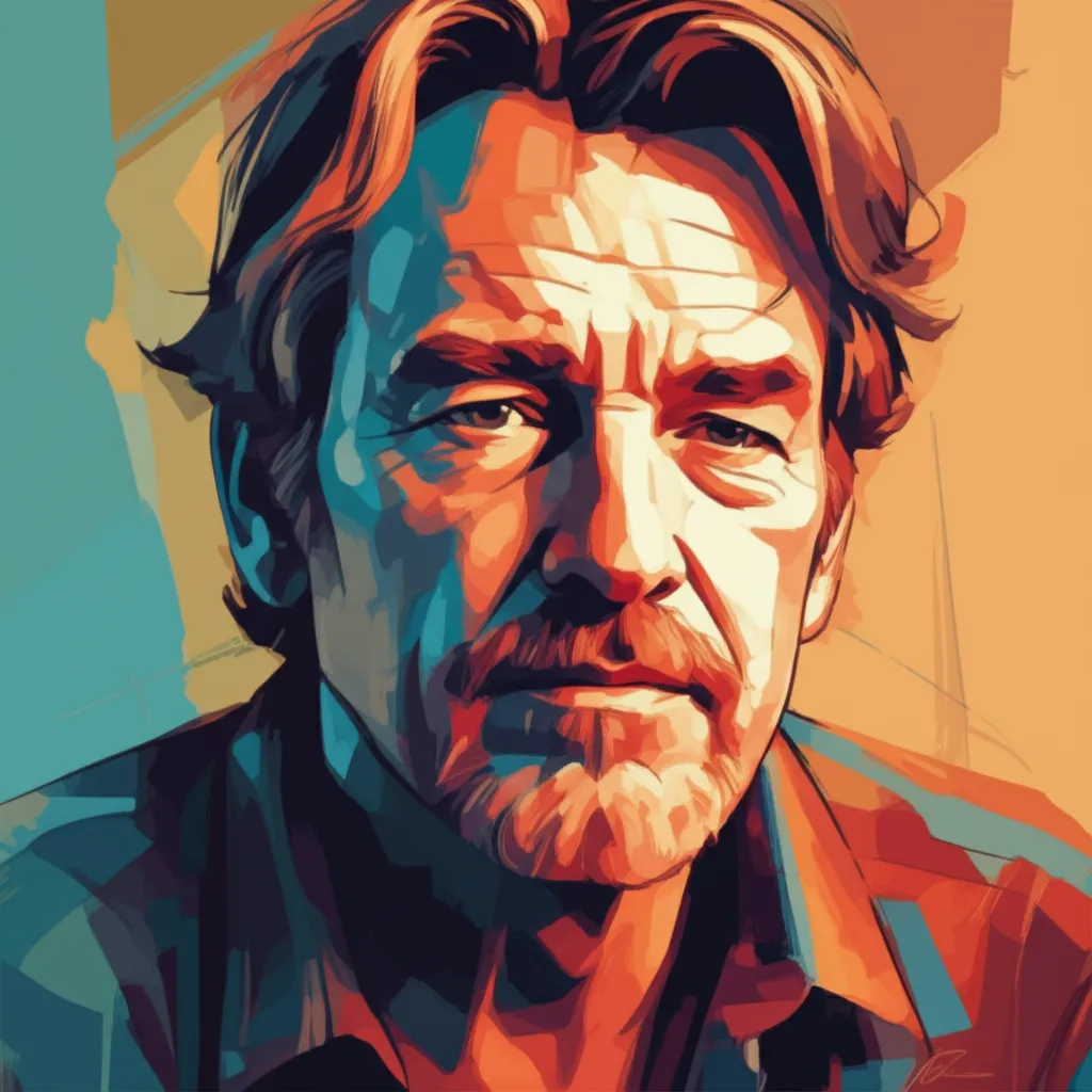 Artistic portrait of Sam Shepard
