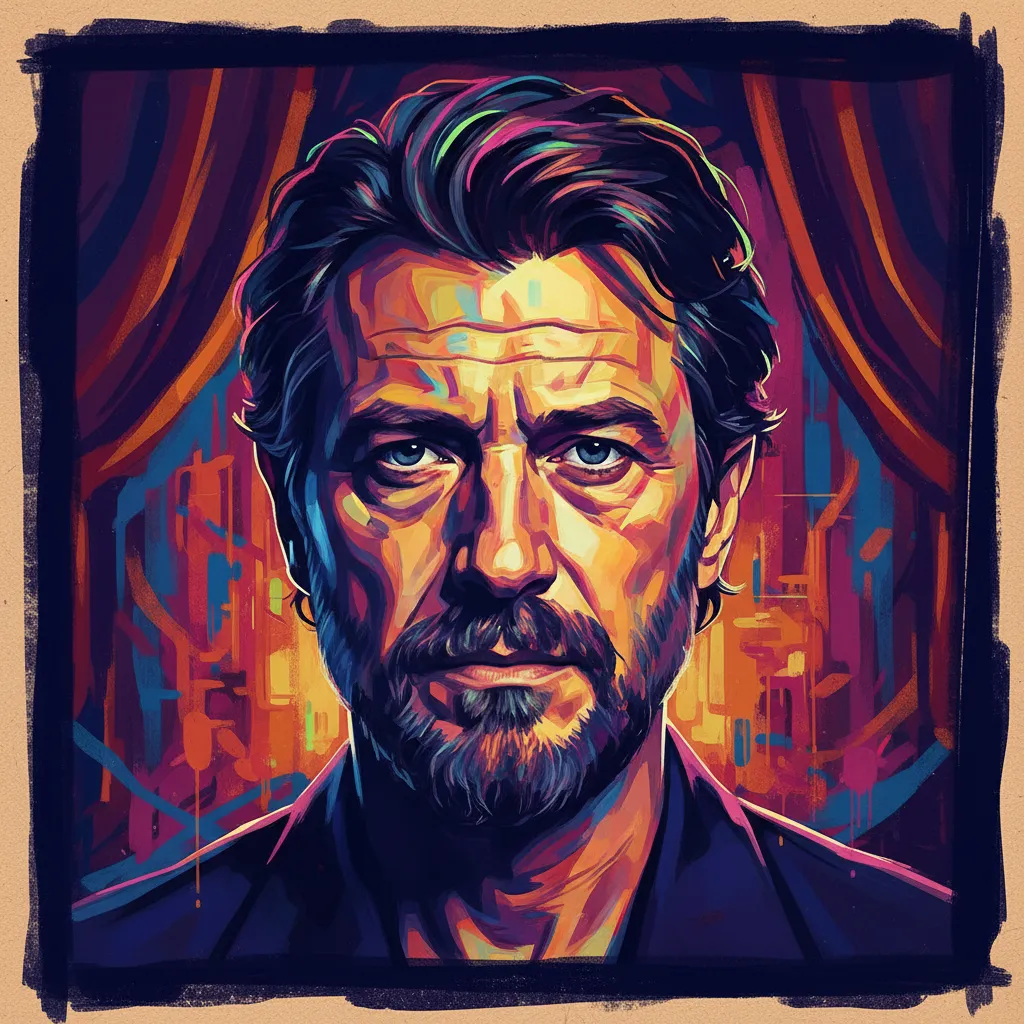 Artistic portrait of Niels Arestrup