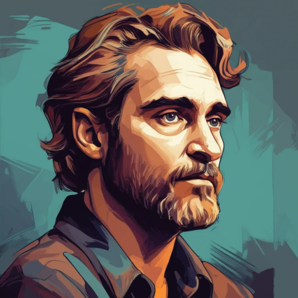 Artistic portrait of Joaquin Phoenix