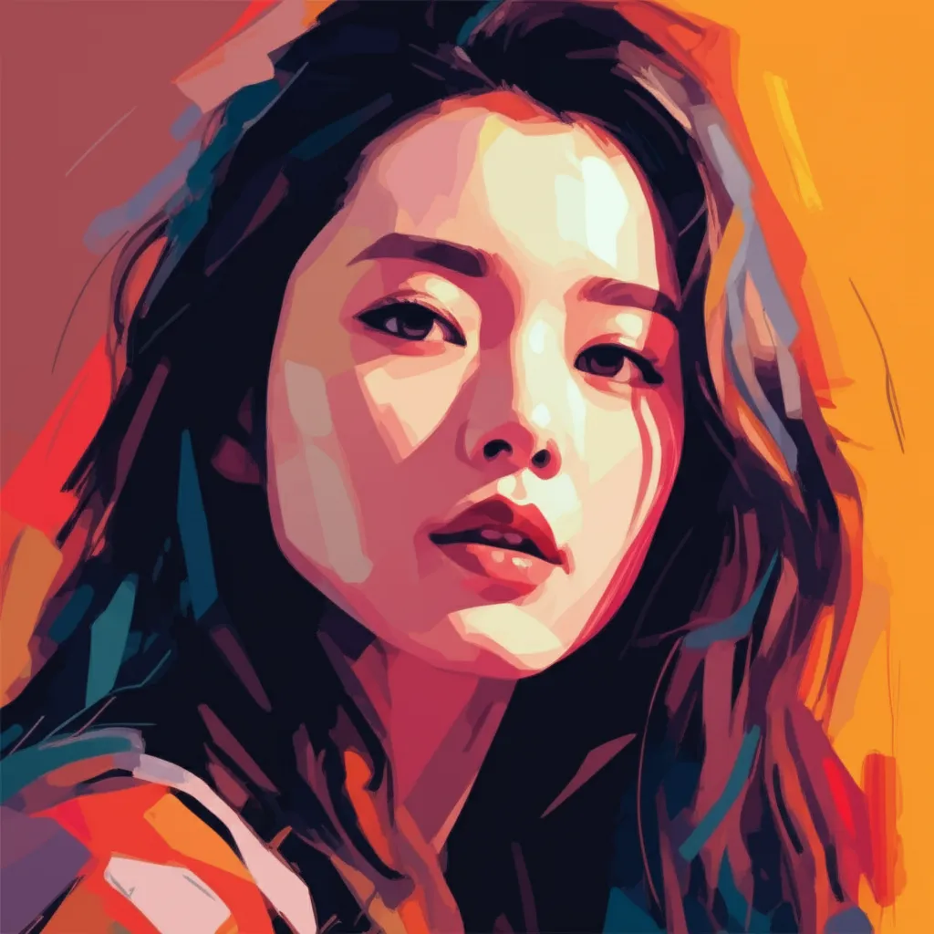 Artistic portrait of Kim Min-hee