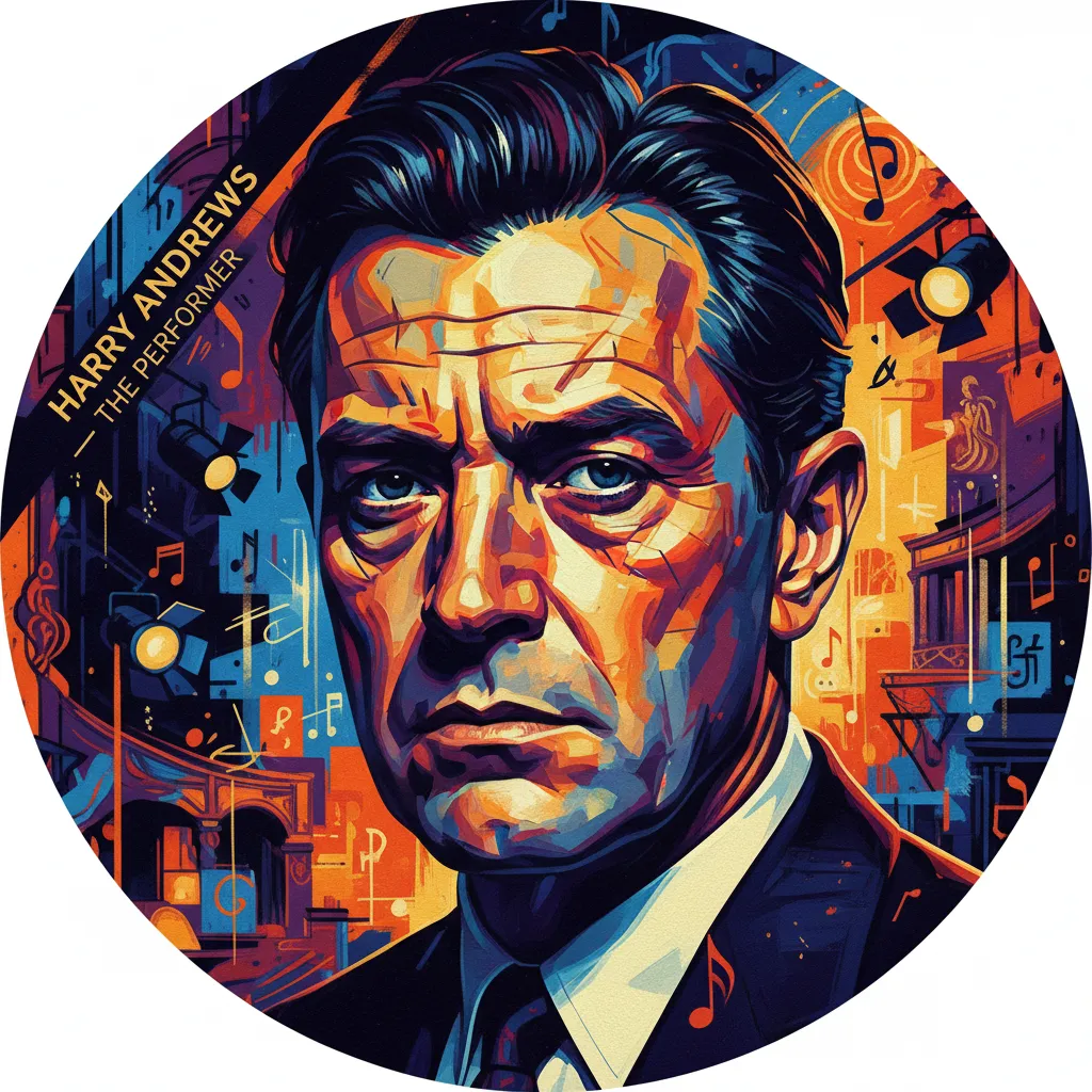 Artistic portrait of Harry Andrews