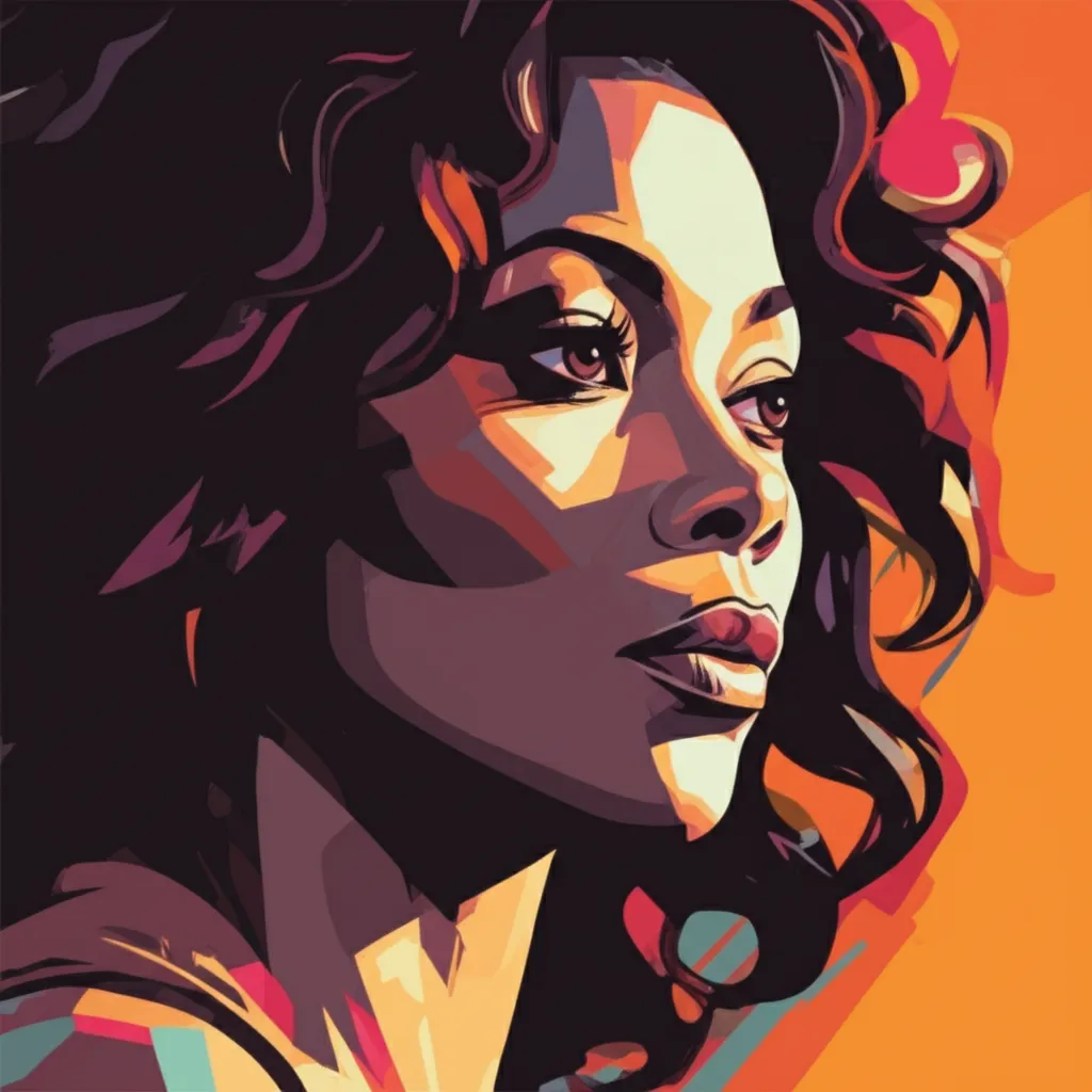 Artistic portrait of Pam Grier