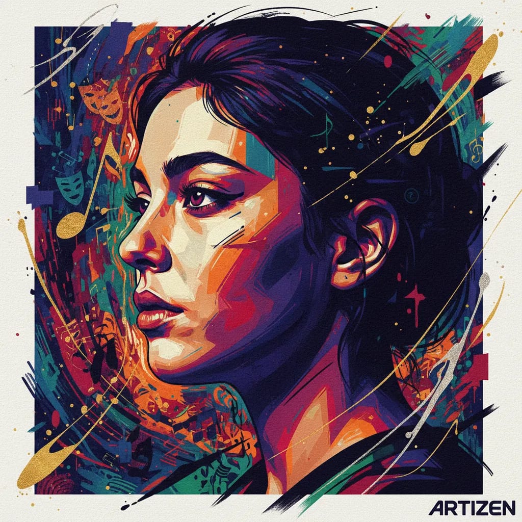 Artistic portrait of Günes Sensoy