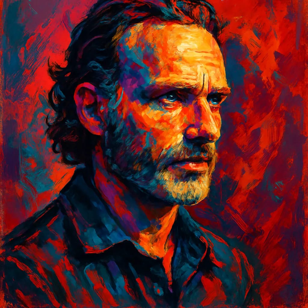 Artistic portrait of Andrew Lincoln