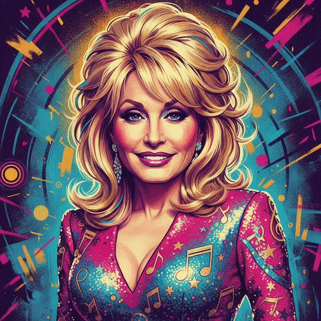 Artistic portrait of Dolly Parton