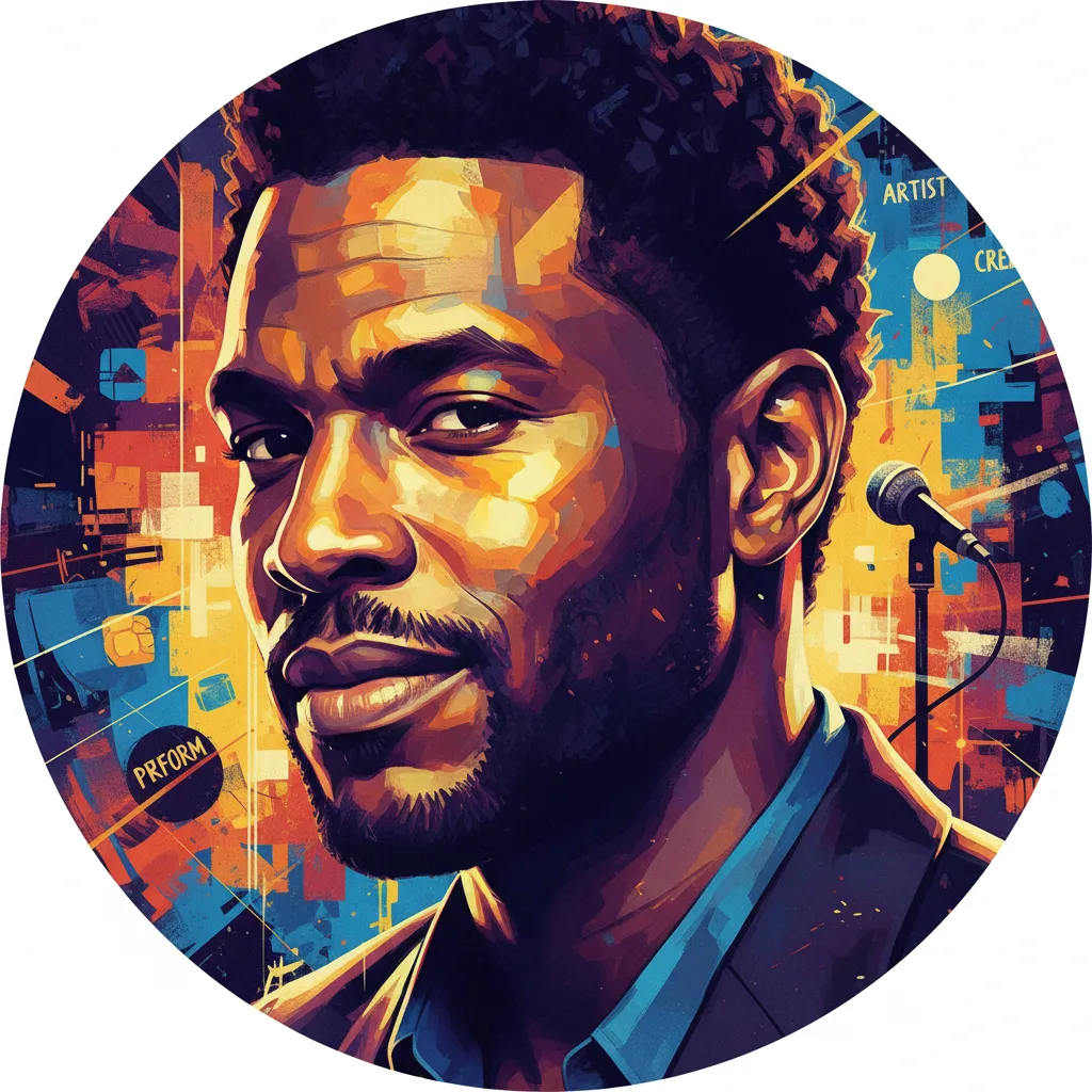 Artistic portrait of Sterling K. Brown