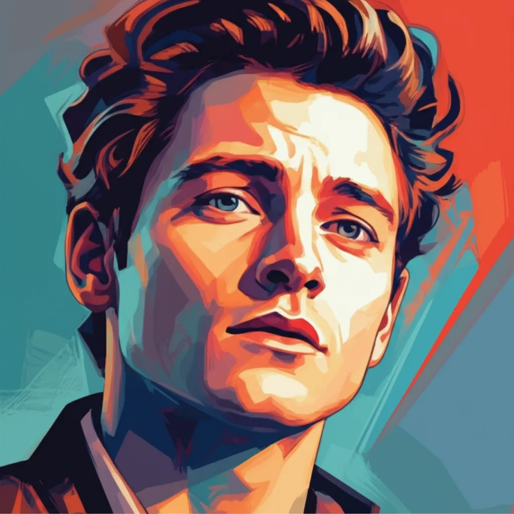 Artistic portrait of Taron Egerton