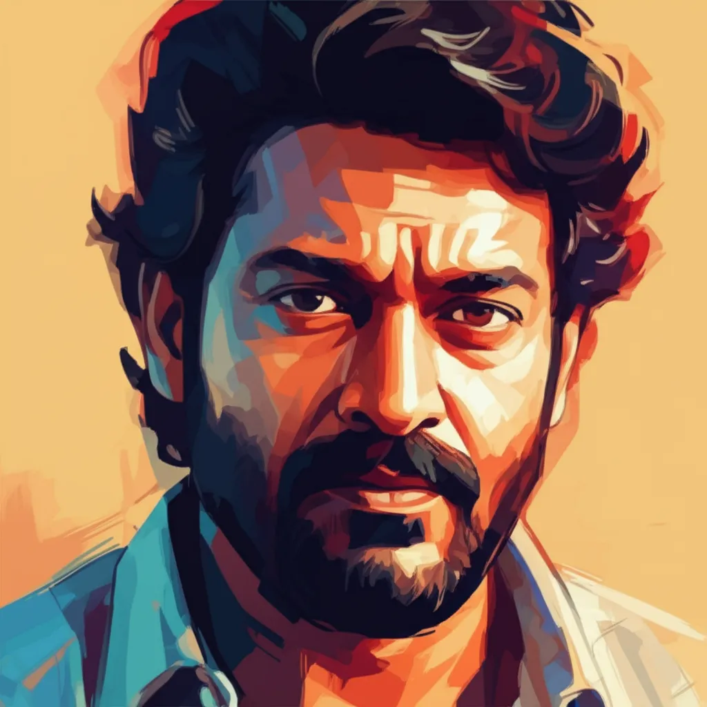 Artistic portrait of Ramachandra Raju