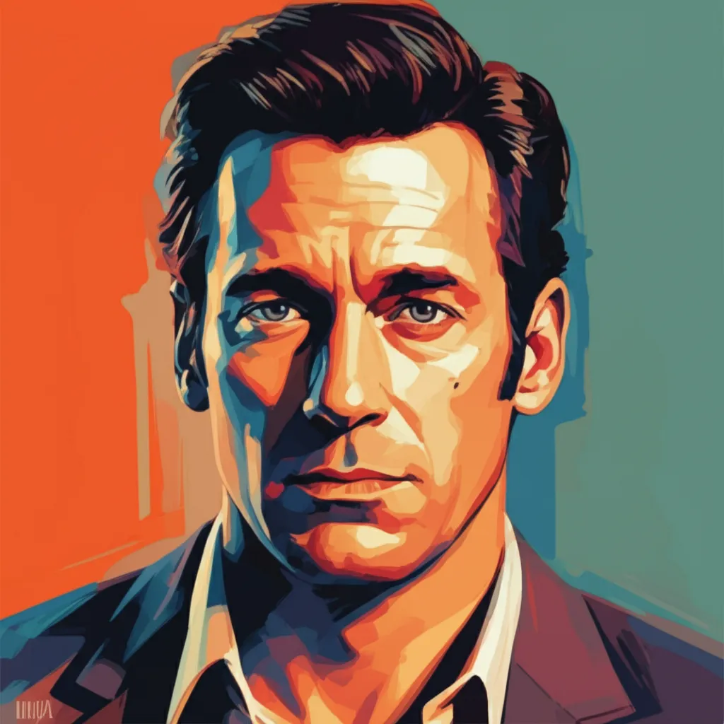 Artistic portrait of Jon Hamm