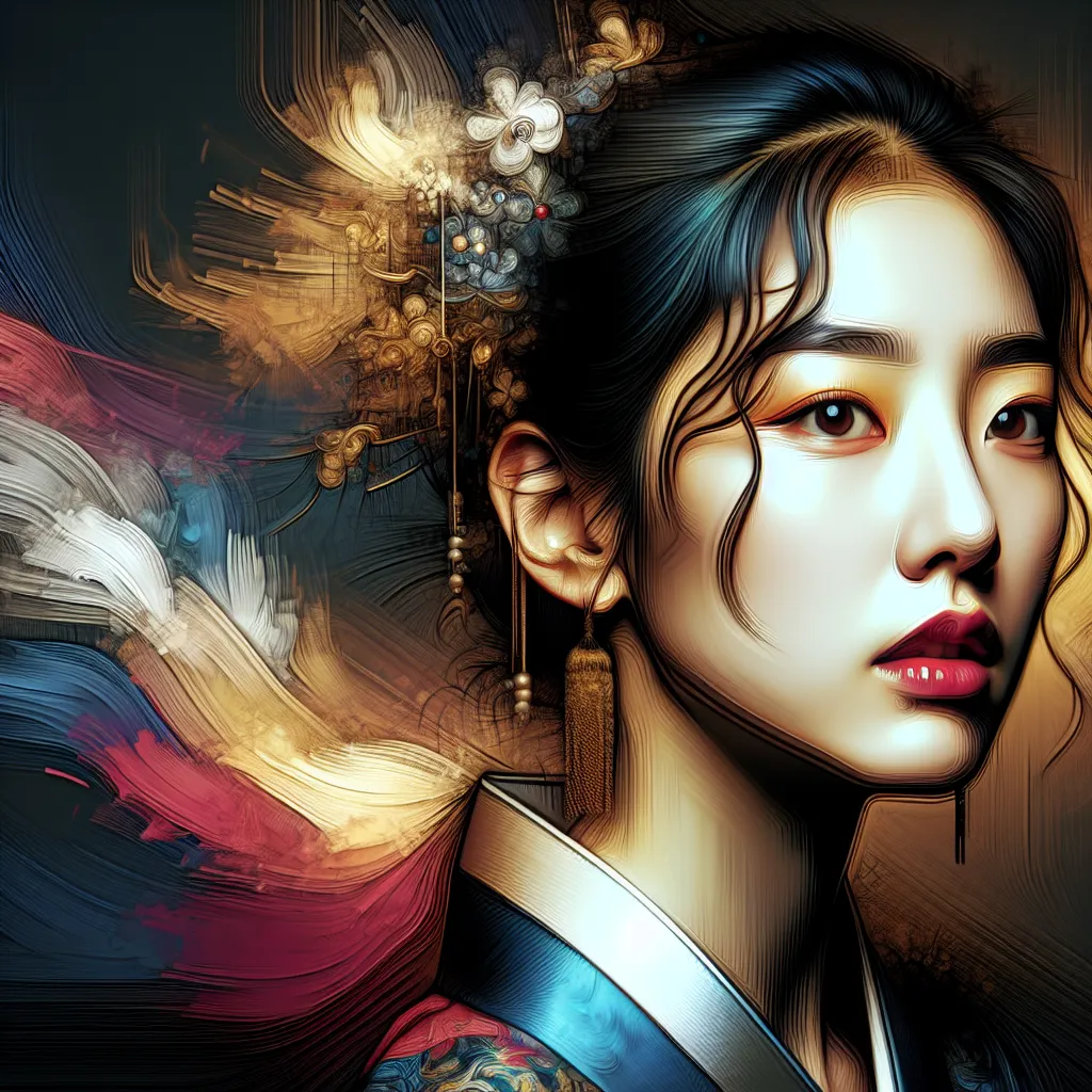 Artistic portrait of Margaret Cho