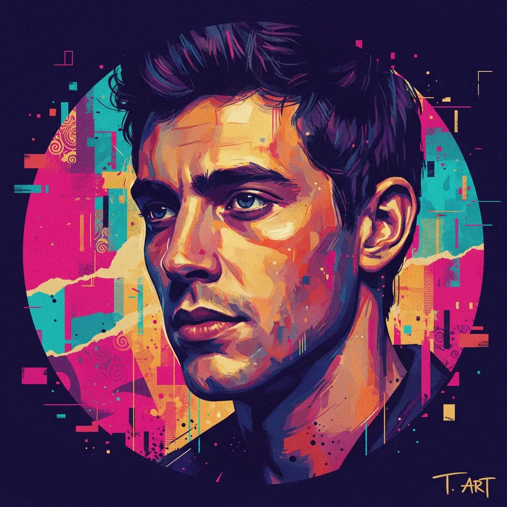 Artistic portrait of Thomas Doret