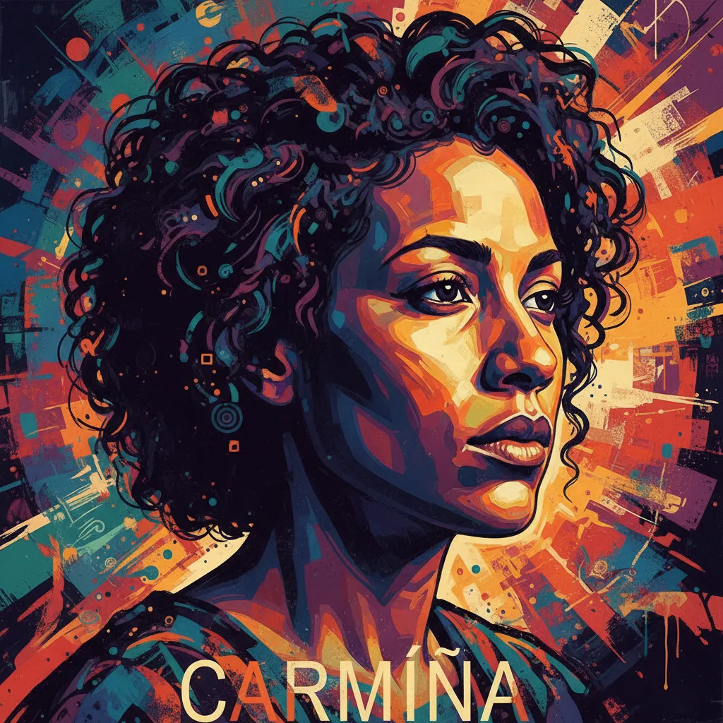 Artistic portrait of Carmiña Martínez