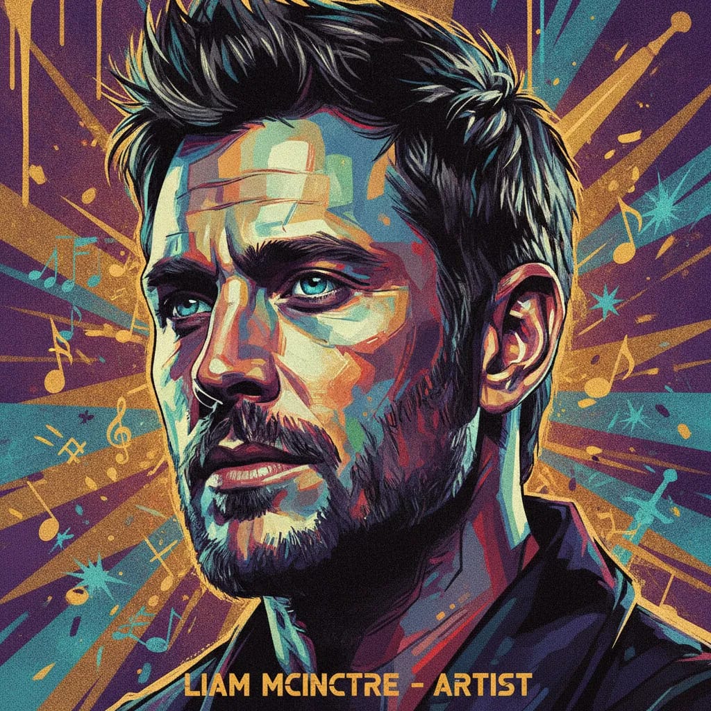 Artistic portrait of Liam McIntyre