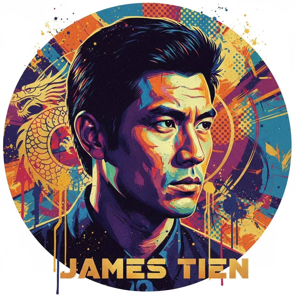 Artistic portrait of James Tien