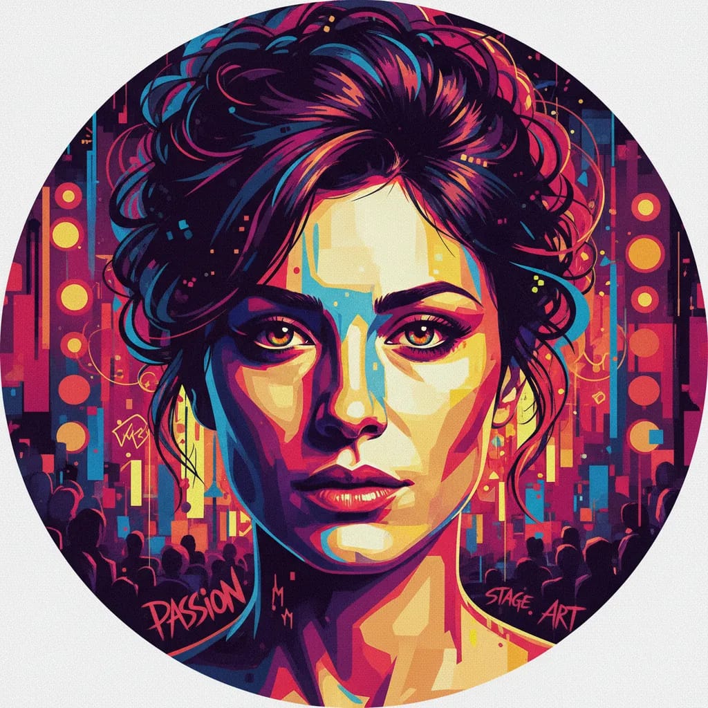 Artistic portrait of Anna Foglietta