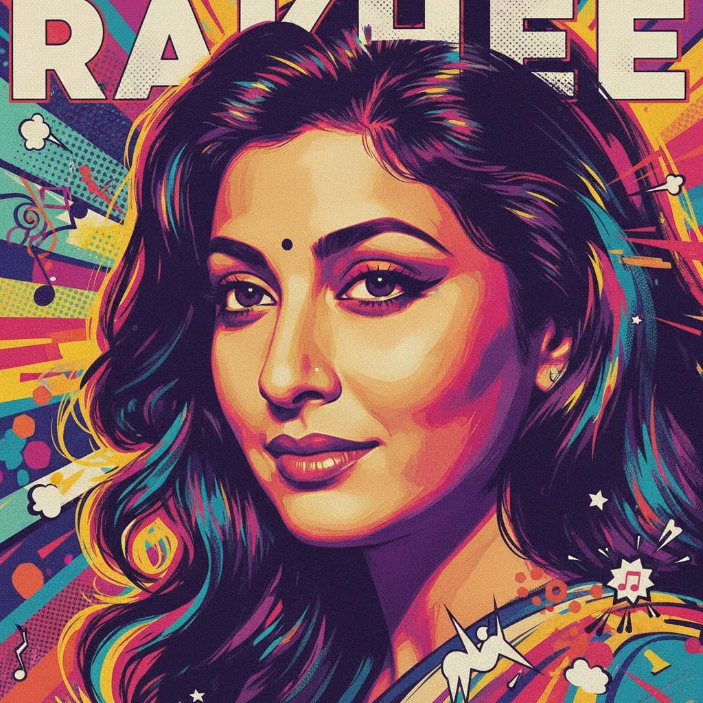 Artistic portrait of Rakhee Gulzar