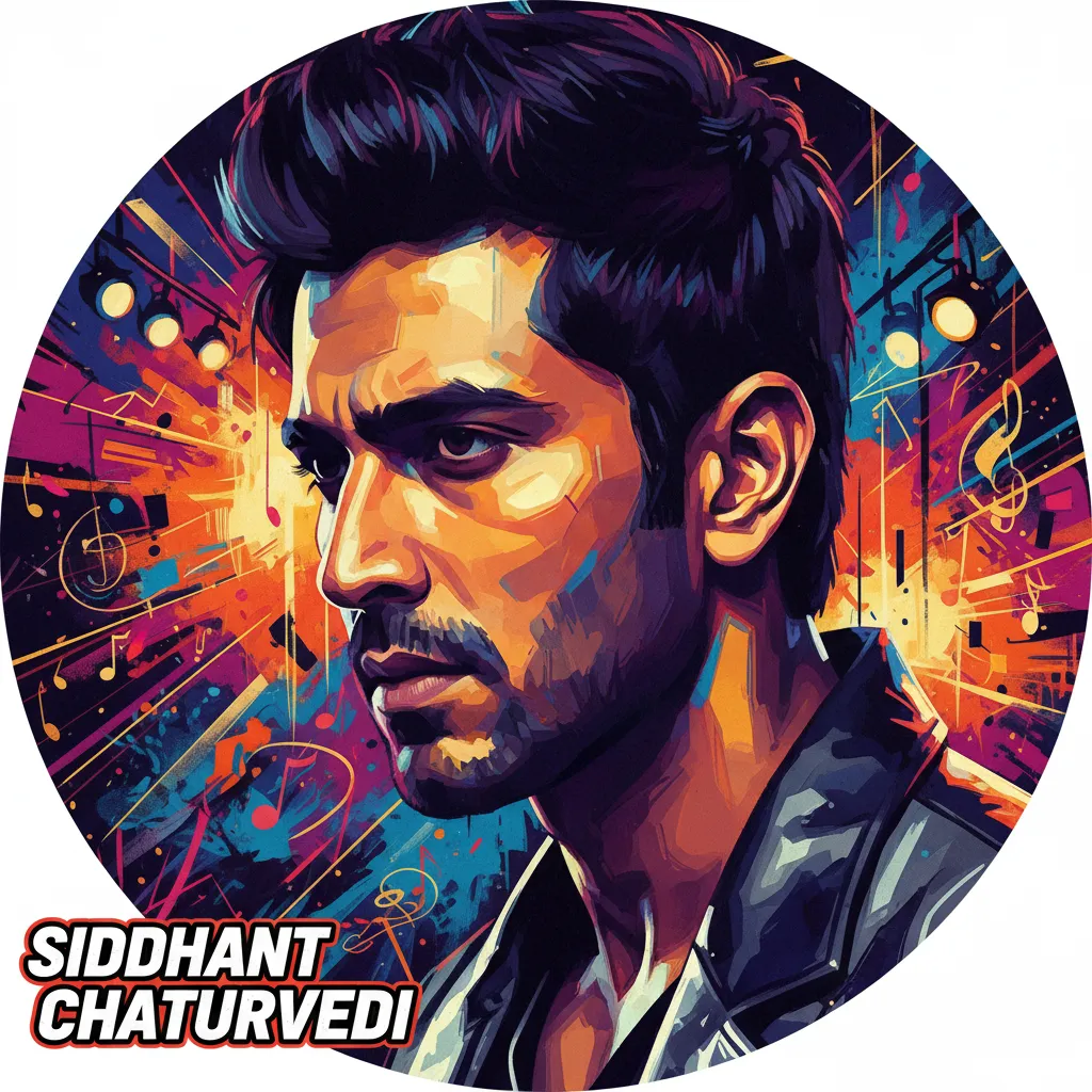 Artistic portrait of Siddhant Chaturvedi
