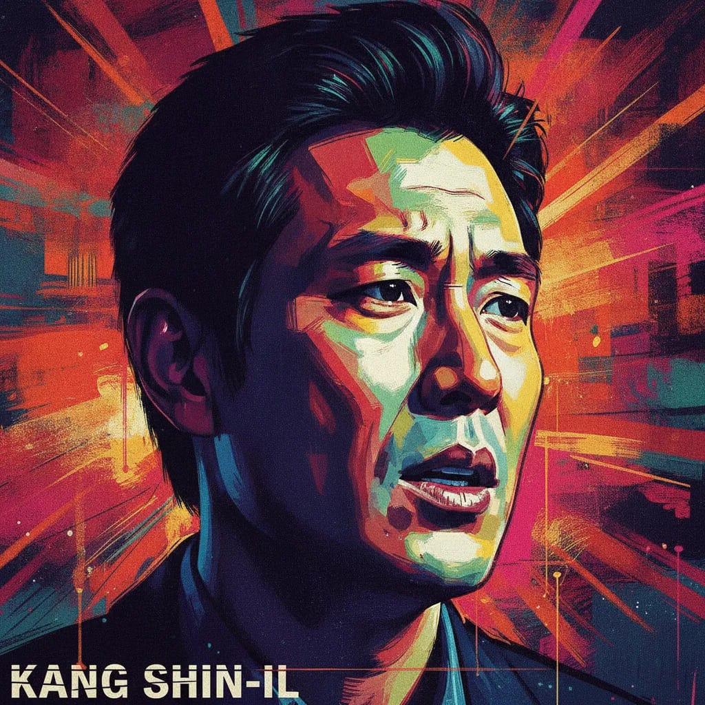 Artistic portrait of Kang Shin-il