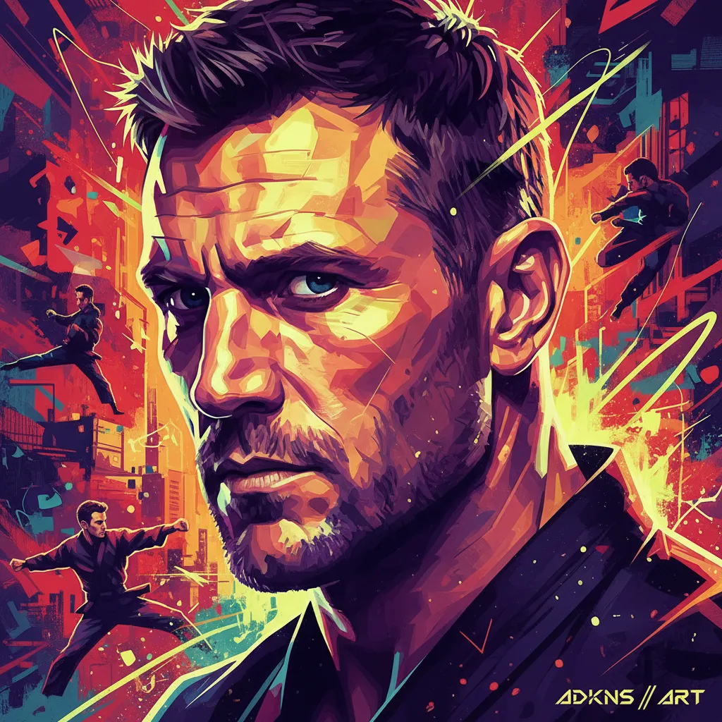 Artistic portrait of Scott Adkins