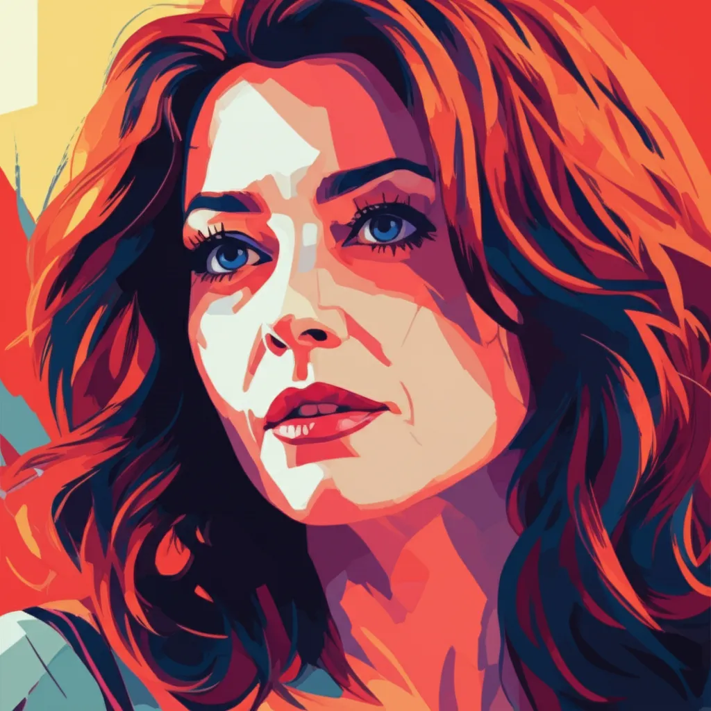 Artistic portrait of Maria Grazia Cucinotta