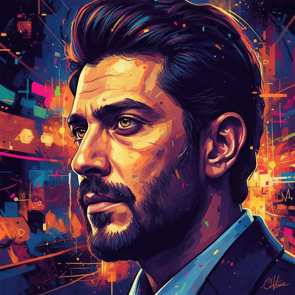 Artistic portrait of Mehdi Bajestani