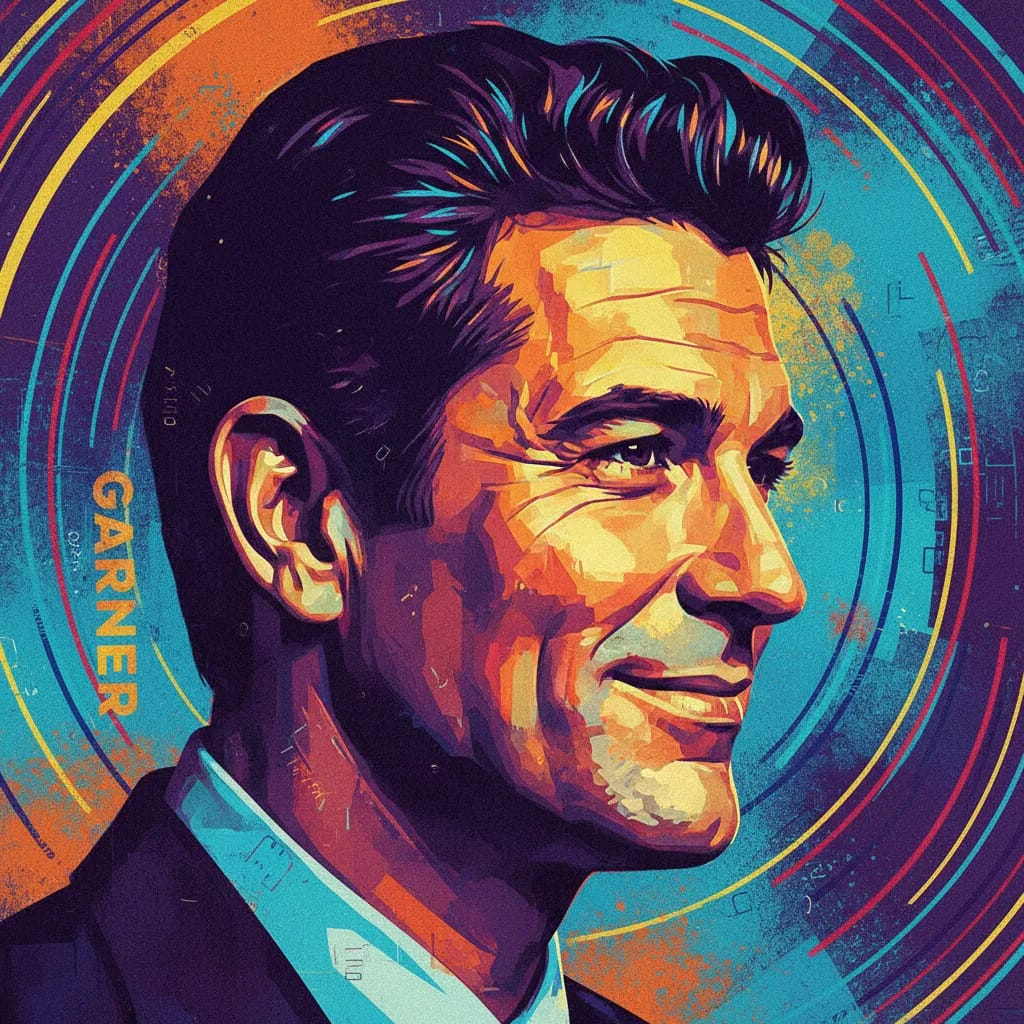 Artistic portrait of James Garner