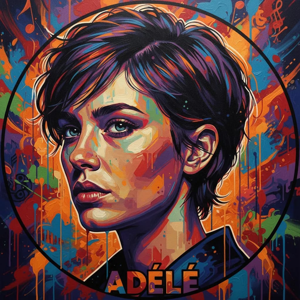 Artistic portrait of Adèle Exarchopoulos