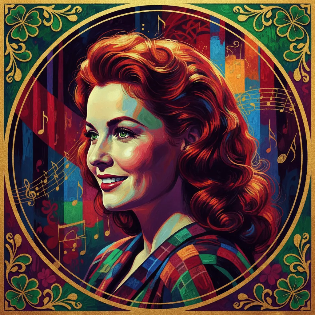 Artistic portrait of Maureen O'Hara