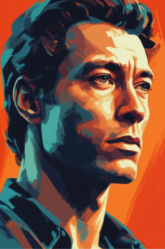 Artistic portrait of Jean-Claude Van Damme