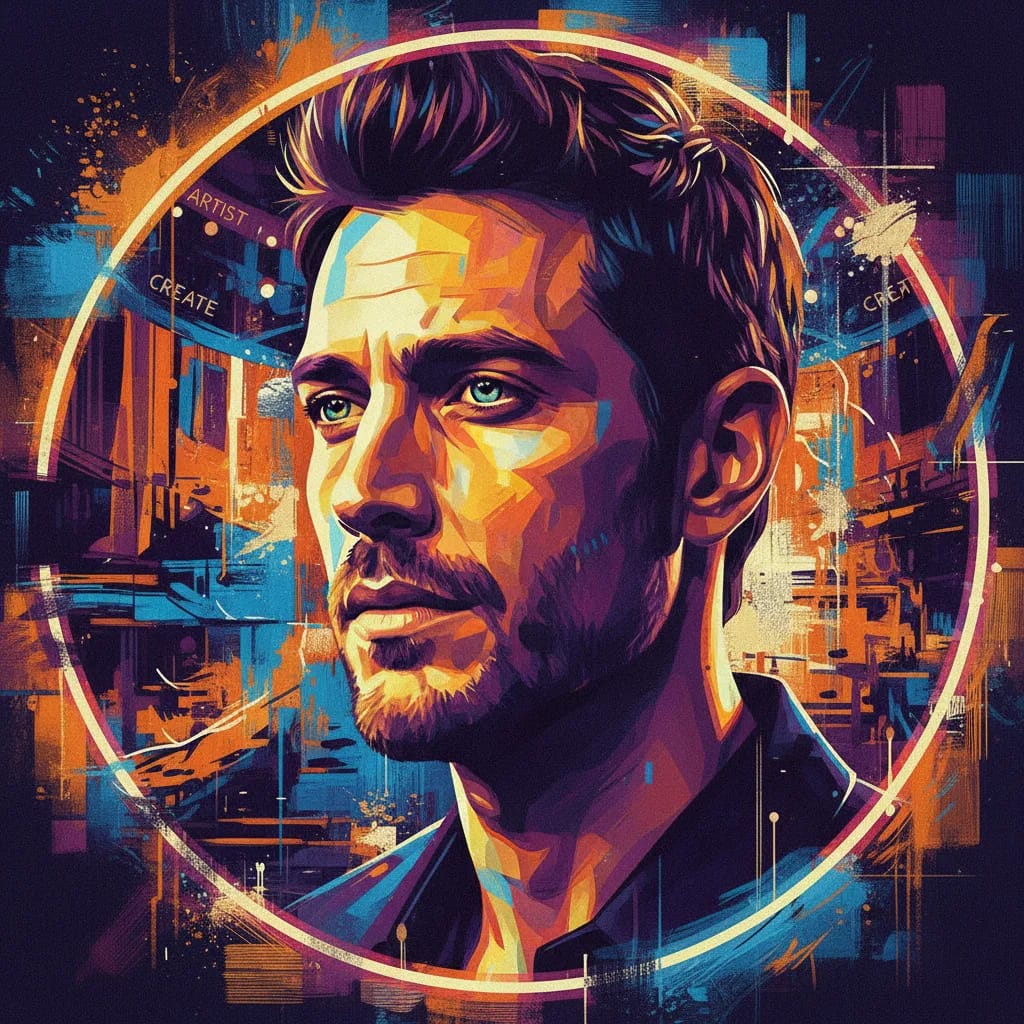 Artistic portrait of Alexandre Hamidi