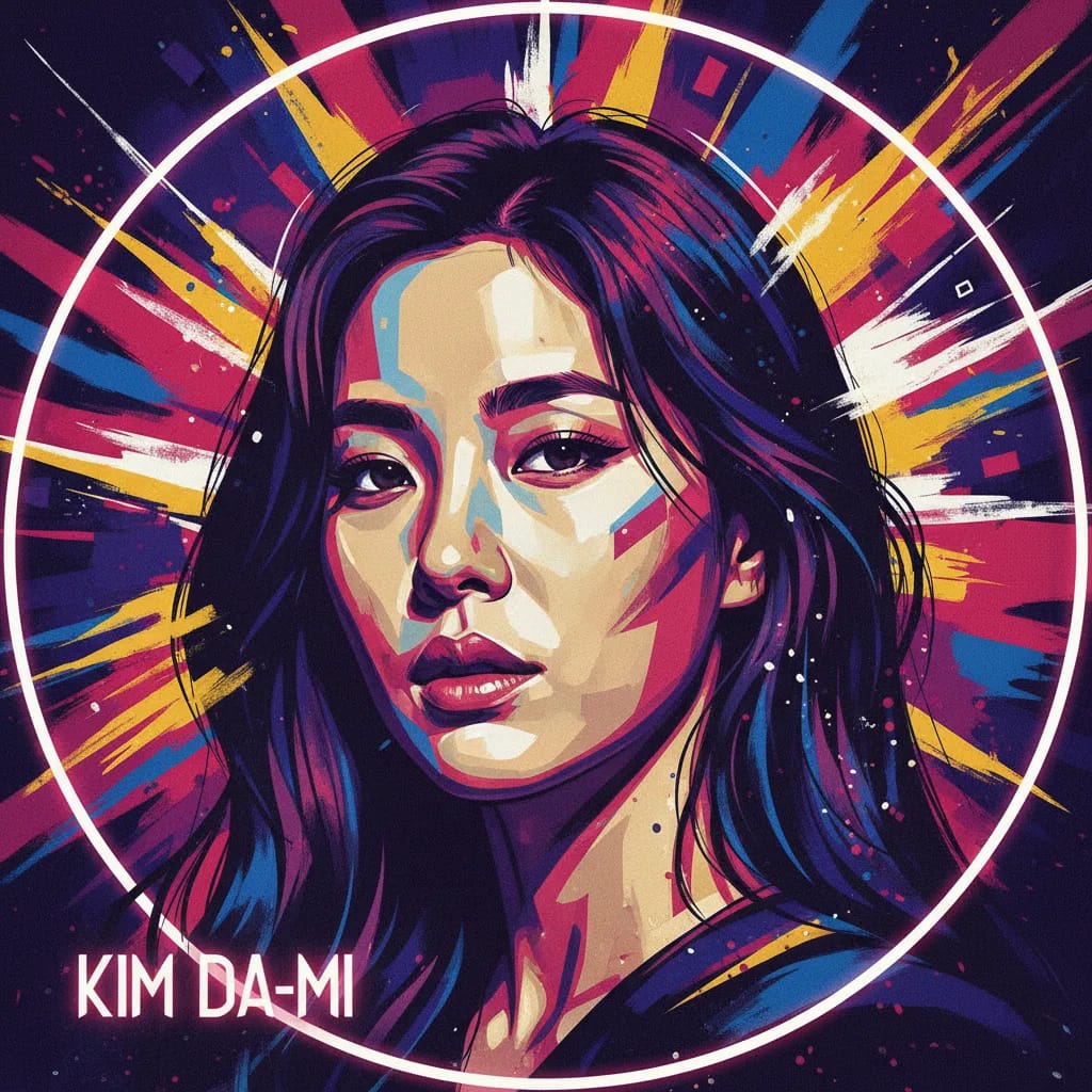 Artistic portrait of Kim Da-mi