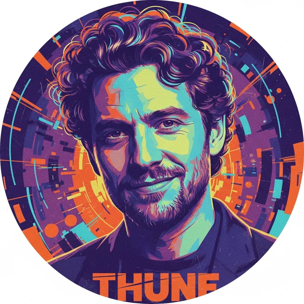 Artistic portrait of Nick Thune