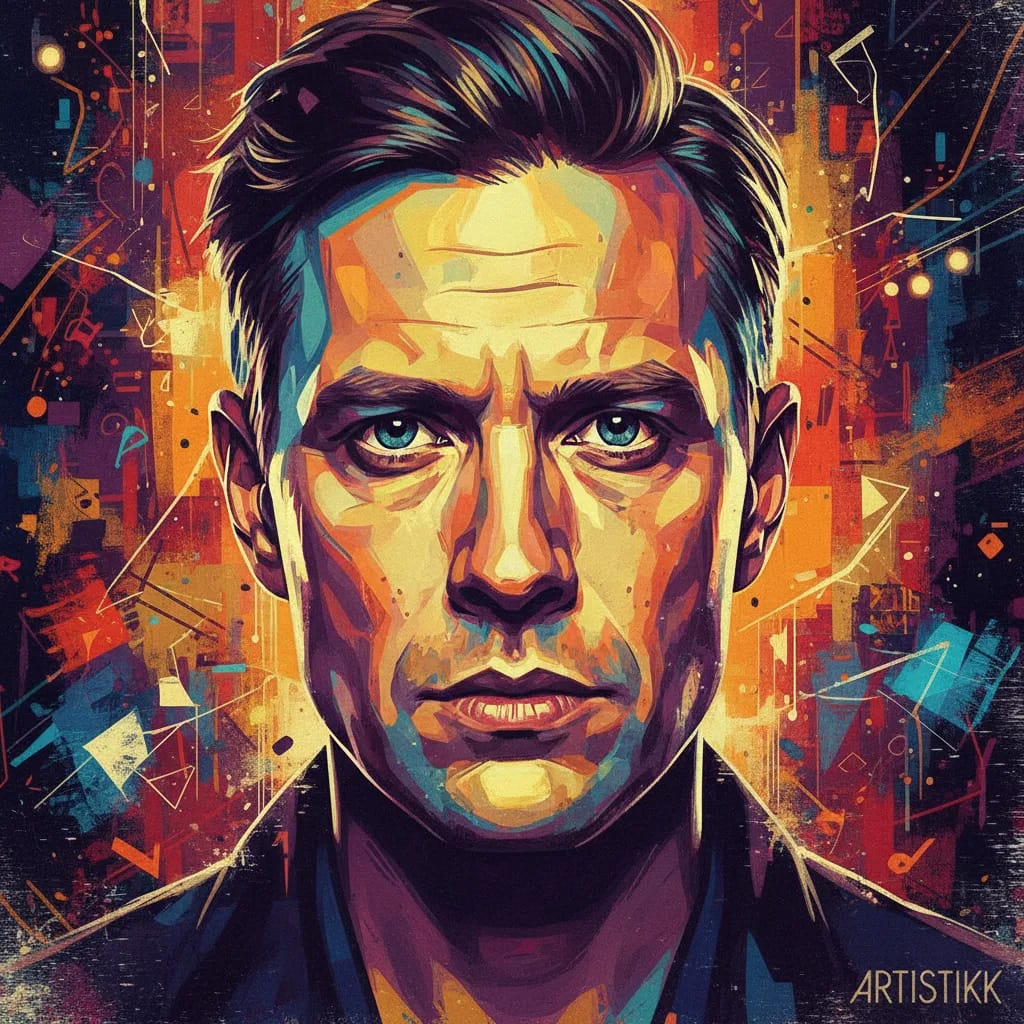 Artistic portrait of Øyvind Hagen-Traberg