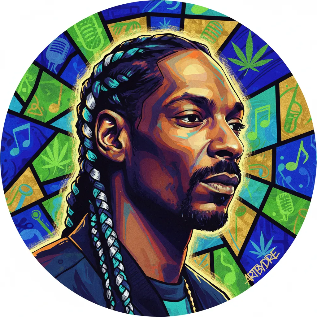 Artistic portrait of Snoop Dogg